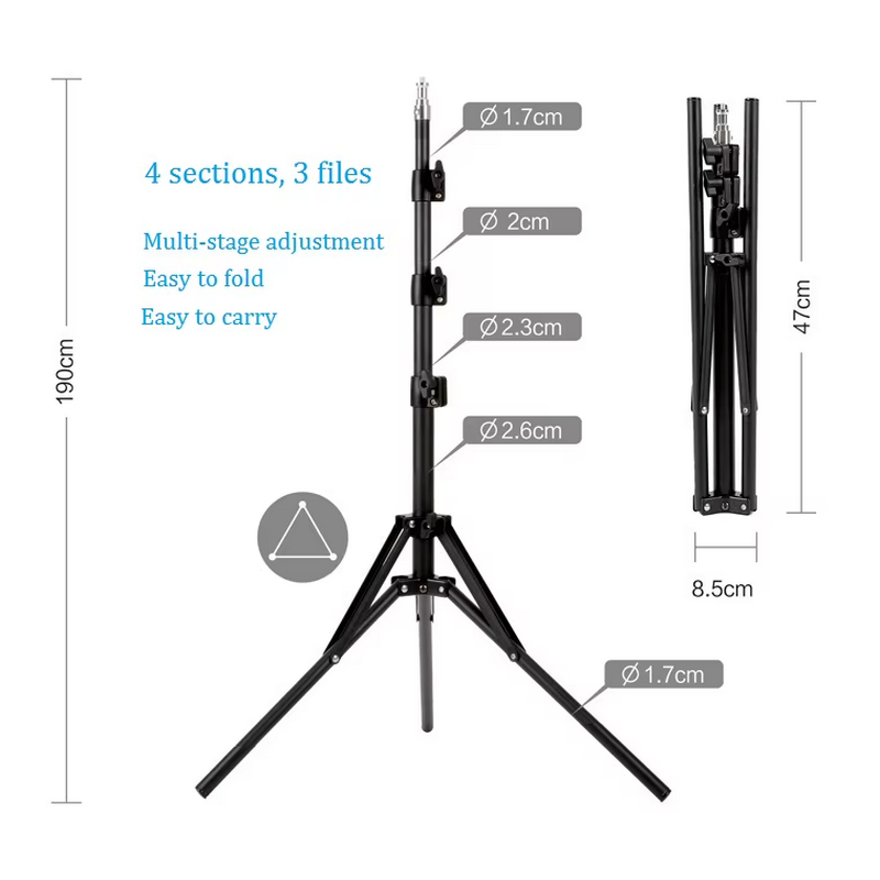 Lampă circulară Selfie Ring Light HQ-23NS Negru