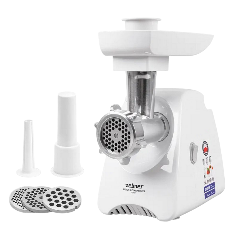 Купить  Мясорубки и слайсеры - Мясорубка Zelmer ZMM5801P Белый..