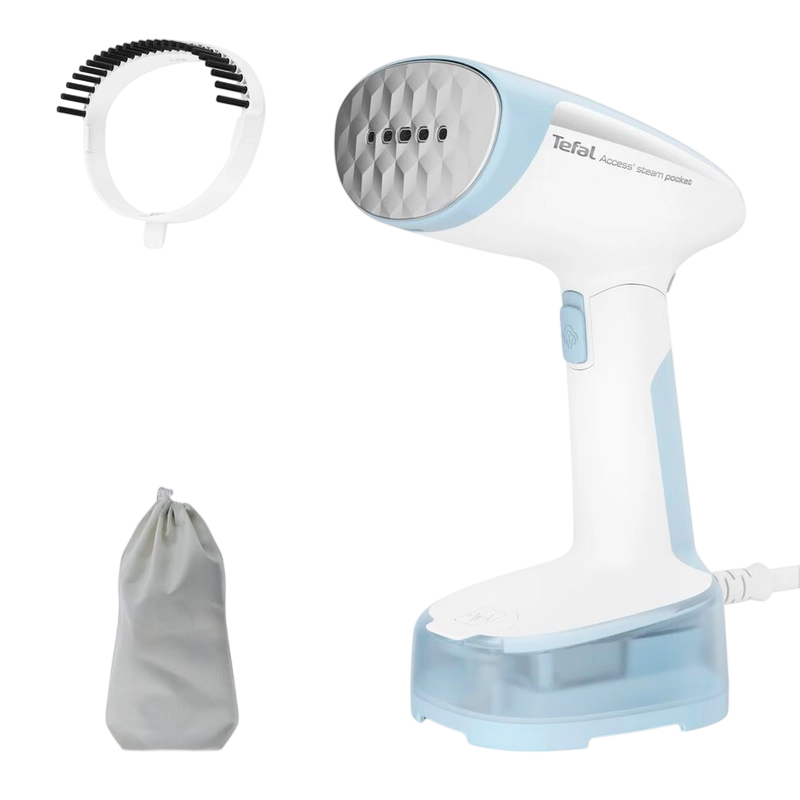 Aparat de călcat vertical cu aburi Tefal DT3041E1 Alb | Albastru deschis