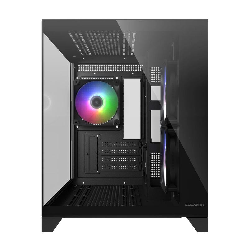 Carcasă PC Cougar FV150 Mini RGB Mini-Tower Negru
Fără PSU | Oțel, plastic ABS, Sticlă călită