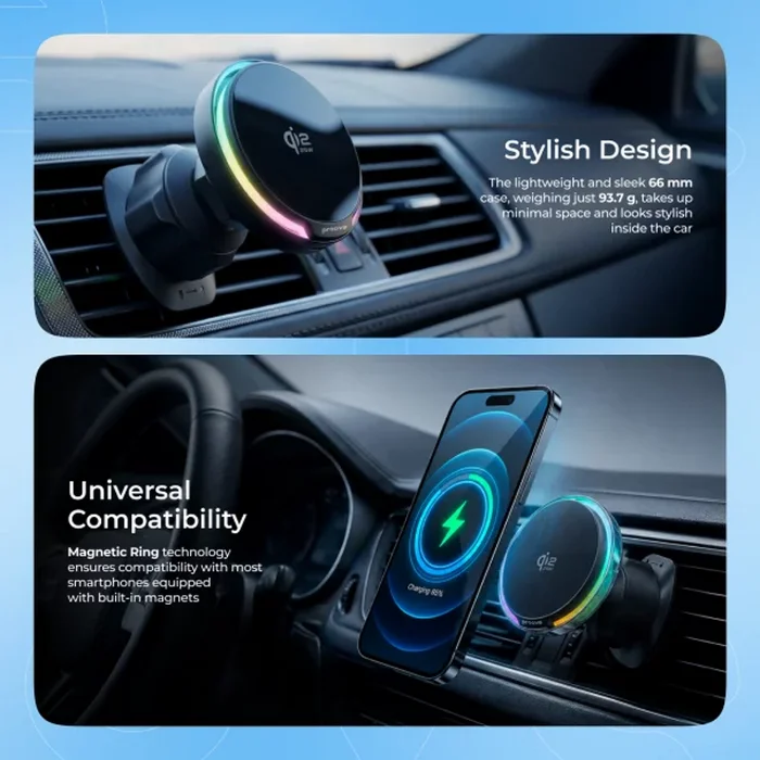 Автомобильный держатель Proove Spark Qi2.2 Черный