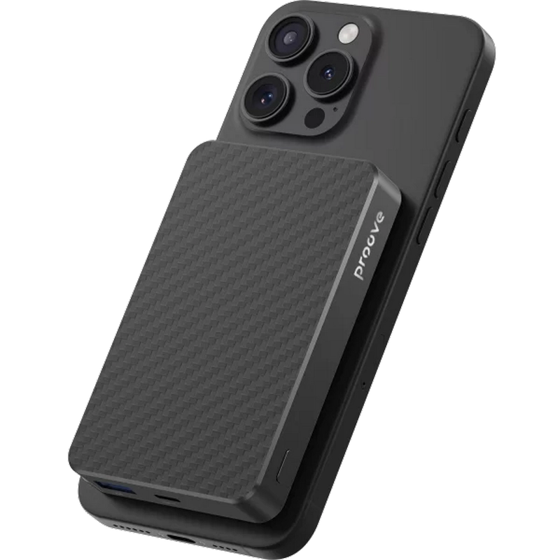 Acumulator extern Proove Carbon Slim 22.5W Negru