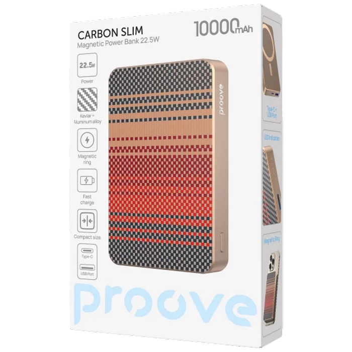 Acumulator extern Proove Carbon Slim 22.5W Bronz