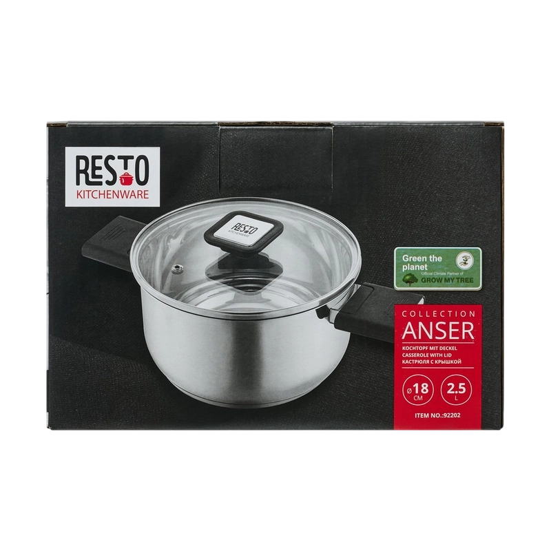 Кастрюля RESTO 92202 Anser Нержавеющая сталь