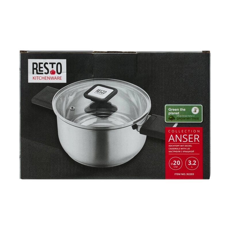 Кастрюля RESTO 92203 Anser Нержавеющая сталь