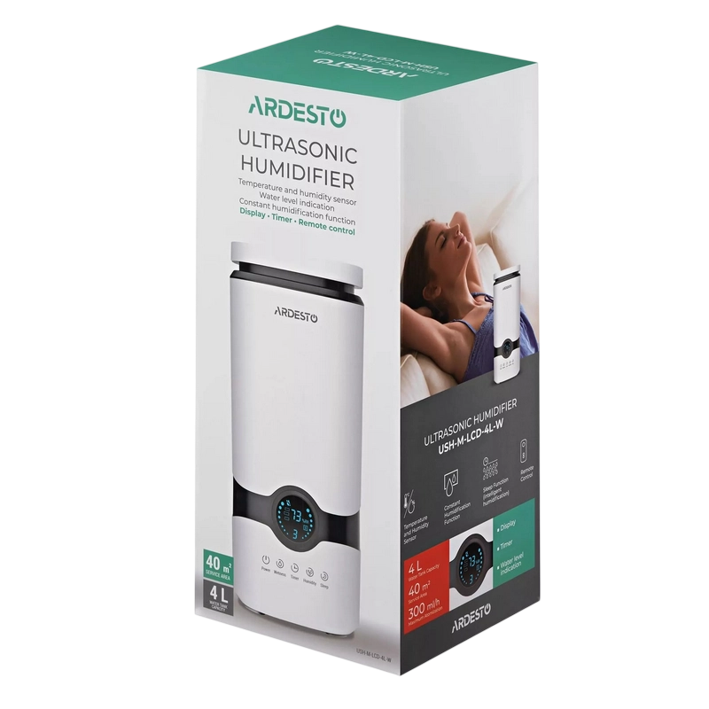 Umidificator de aer Ardesto USH-M-LCD-4L-W Alb