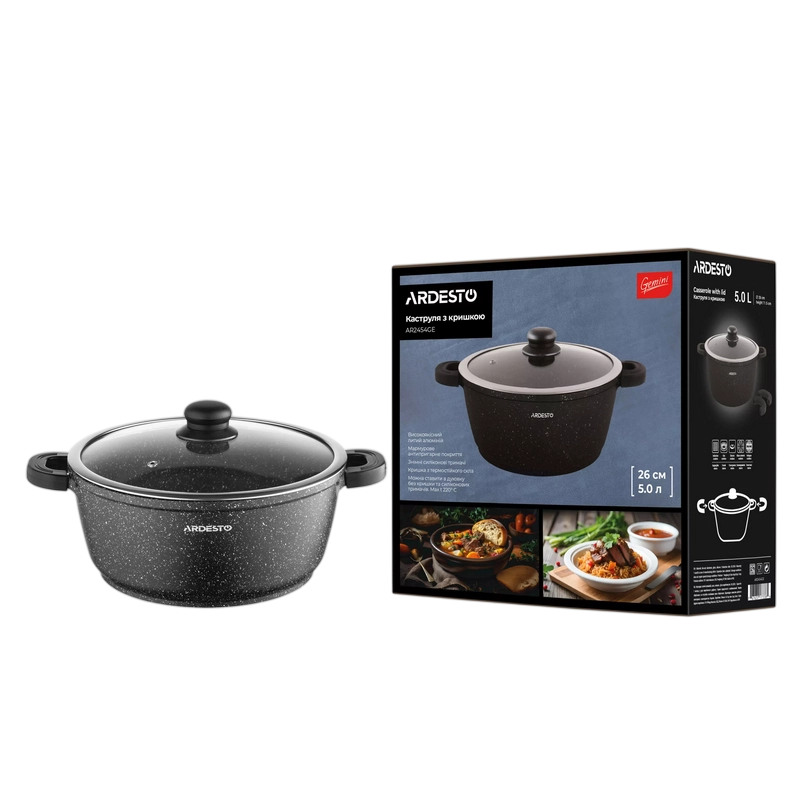 Cratiță Ardesto AR2454GE Gemini Anzio Negru