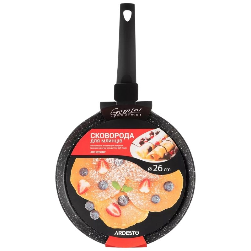 Блинная сковорода Ardesto AR1926GBP Gemini Gourmet Daiano Черный