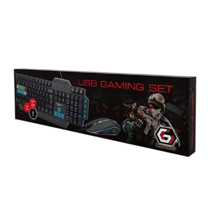 Set Tastatură + Mouse Gembird KBS-UMG-01-DE Membrană Negru
