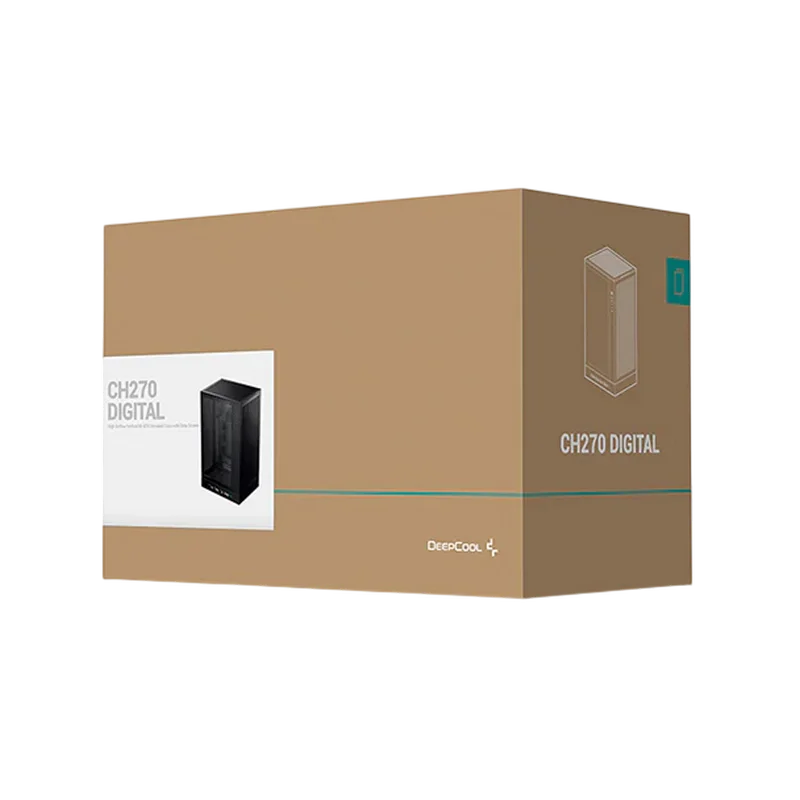 Carcasă PC Deepcool CH270 Digital Mini-Tower Negru
Fără PSU | ABS din plastic, sticlă călită