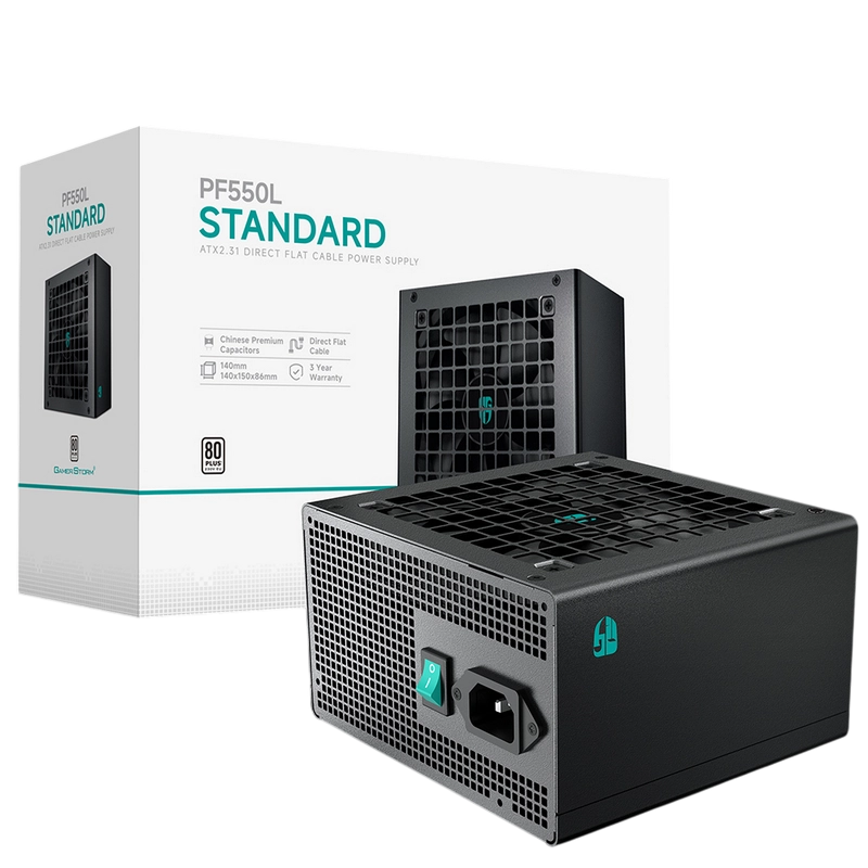 Sursă Alimentare PC Deepcool PF550L ATX Negru
550 W | ATX | 120 mm