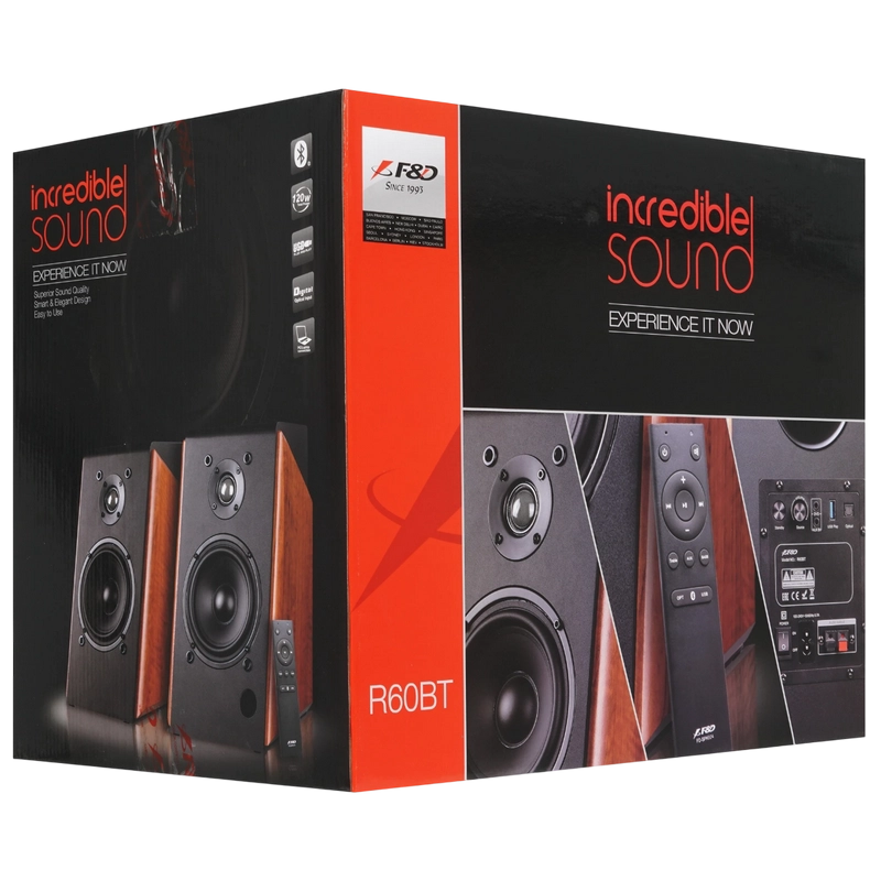 Sistem audio F&D R60BT Negru
120 W | 2.0 CH | 2 x 60 W | 20000 Hz