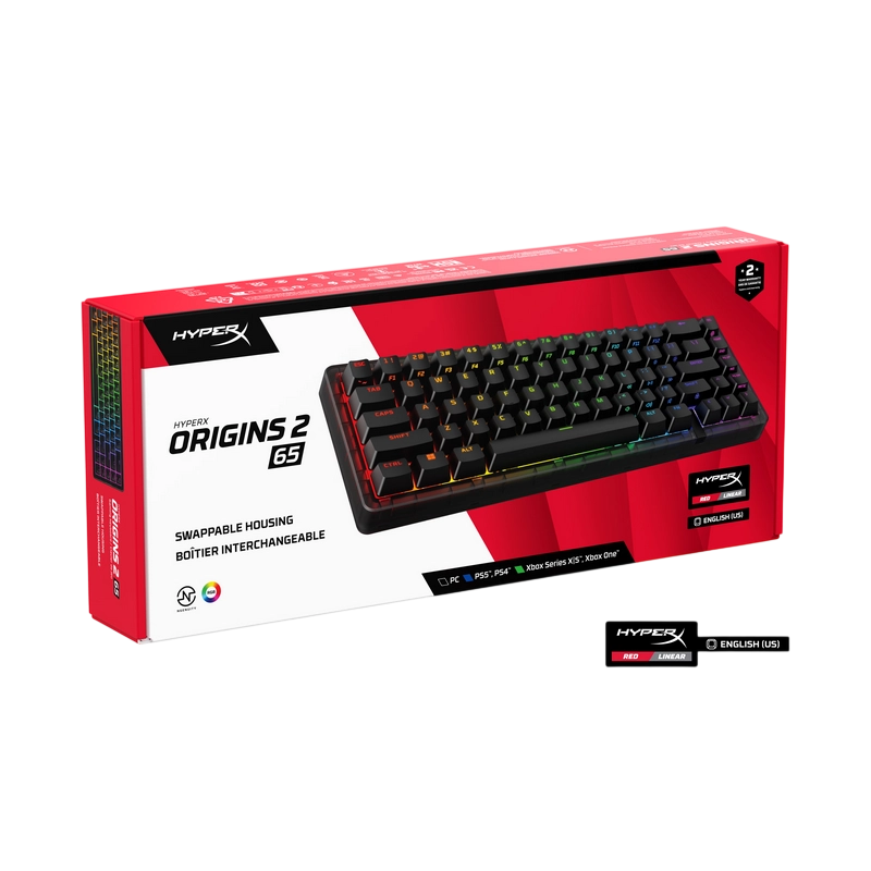 Tastatură HyperX Origins 2 65 Mecanic Negru