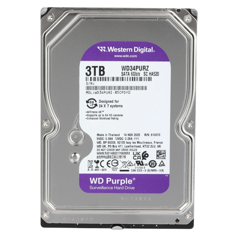 Cumpara  HDD Hard Disk Drives - Жесткий диск Western Digital WD Purple 3 ТБ..