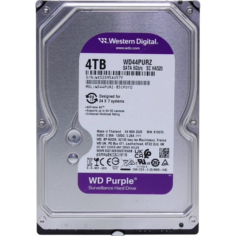 Cumpara  HDD Hard Disk Drives - Жесткий диск Western Digital WD Purple 4 ТБ..