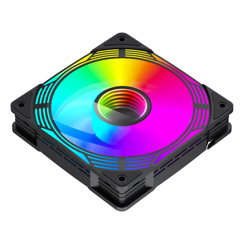 Вентилятор для ПК Gamemax FN12A-C8I-R 120 мм Черный