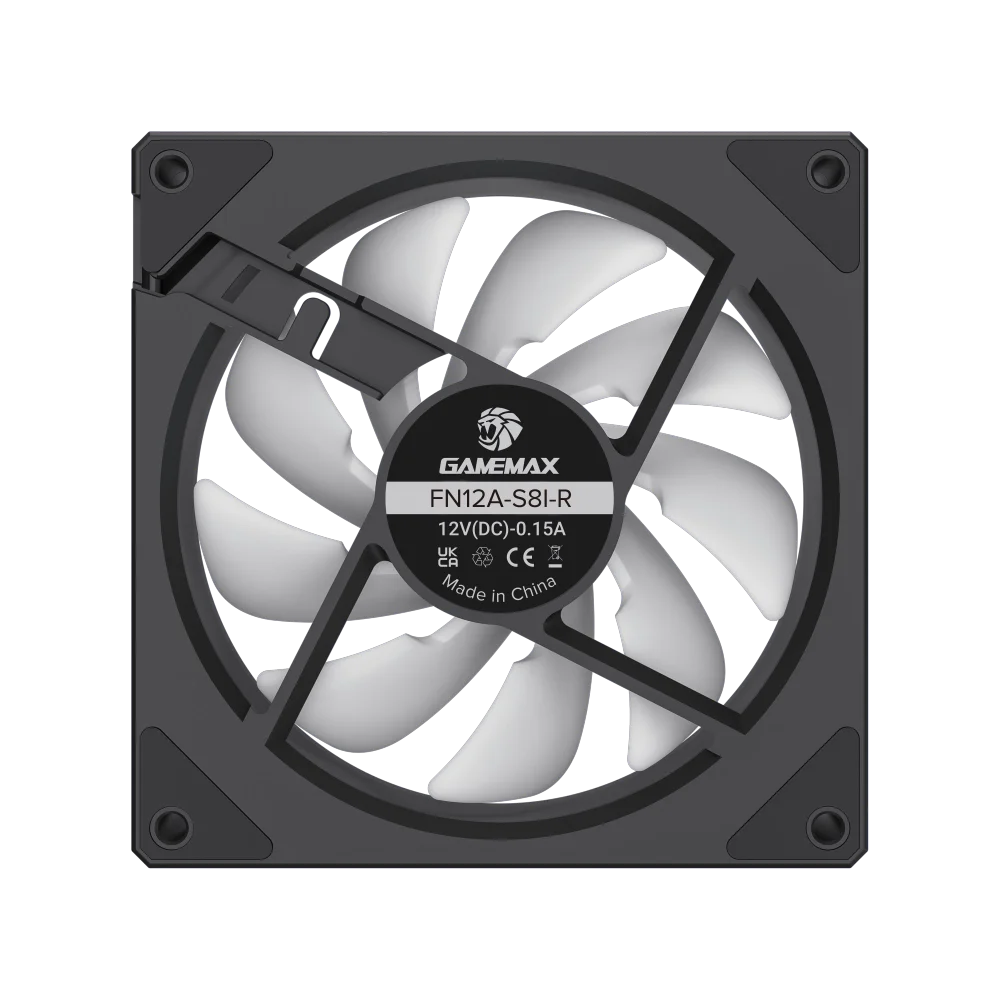 Вентилятор для ПК Gamemax FN12A-S8I-R 120 мм Черный