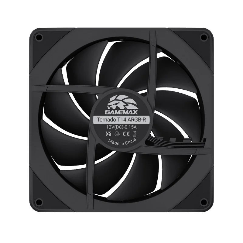 Вентилятор для ПК Gamemax Tornado T12 ARGB-R 120 мм Черный