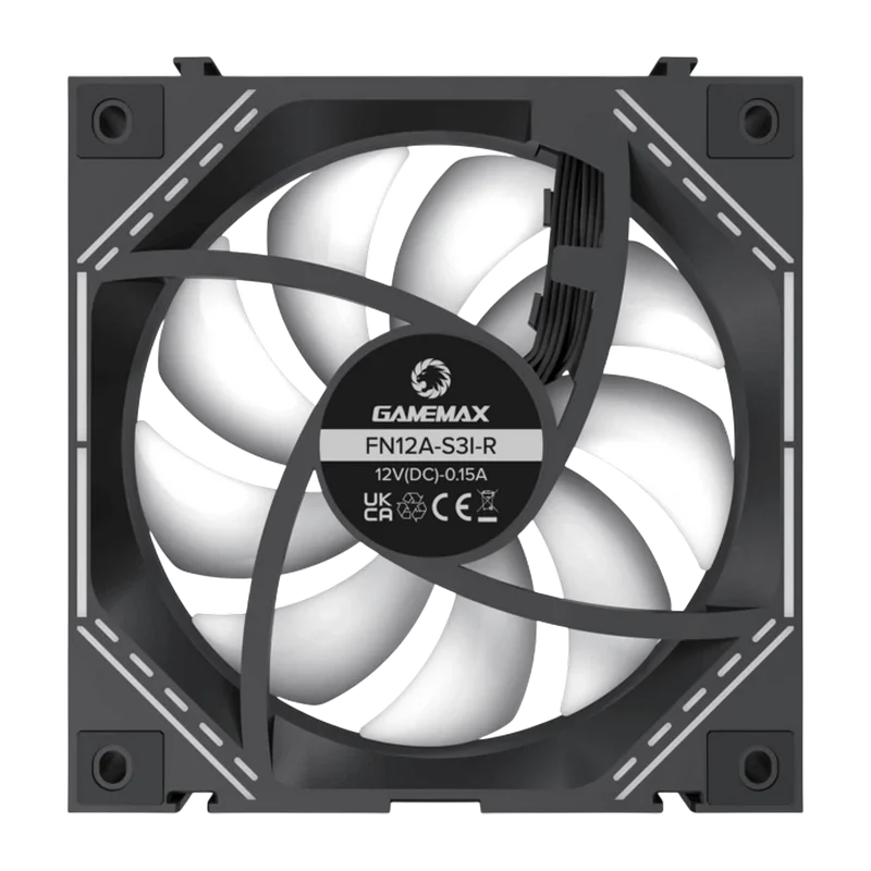 Вентилятор для ПК Gamemax FN12A-S3I-R 120 мм Черный