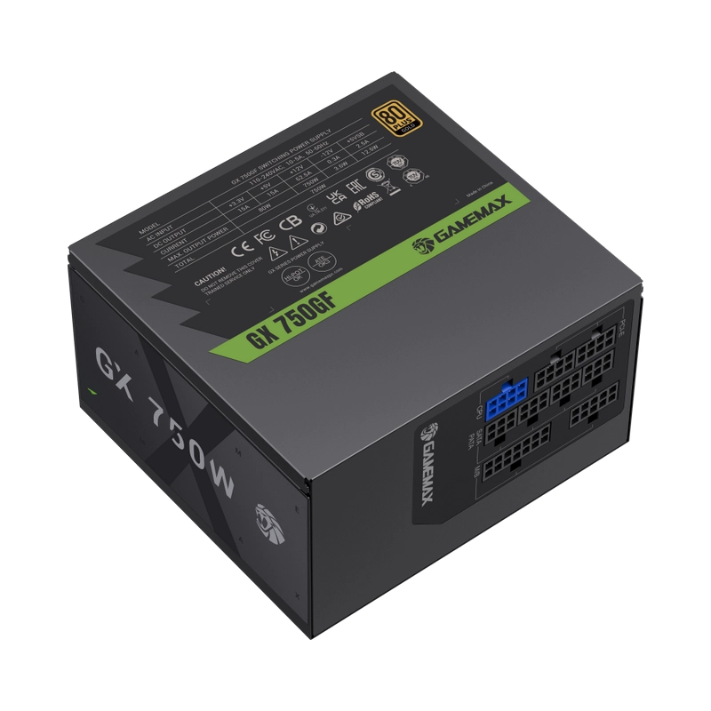 Блок питания для компьютеров Gamemax GX-750GF ATX Черный