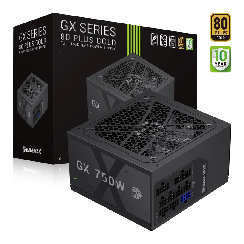 Блок питания для компьютеров Gamemax GX-750GF ATX Черный