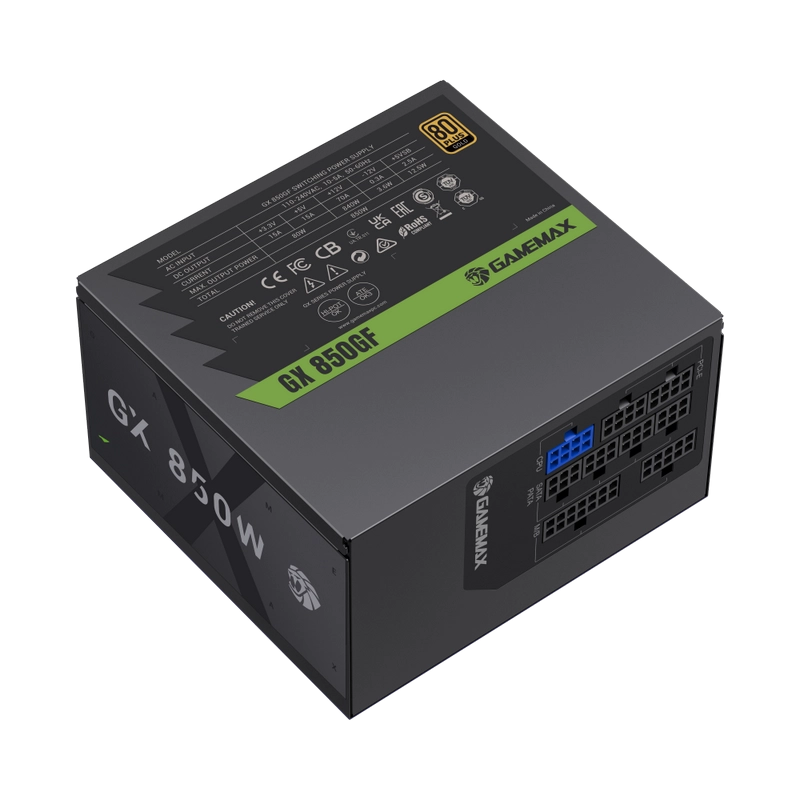 Блок питания для компьютеров Gamemax GX-850GF ATX Черный
