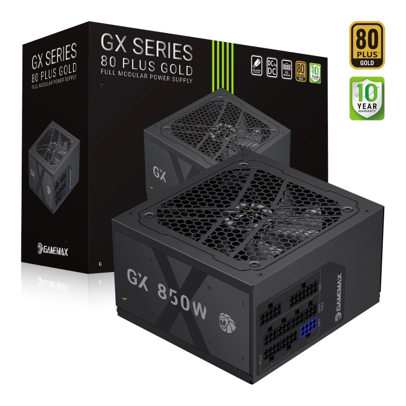 Блок питания для компьютеров Gamemax GX-850GF ATX Черный