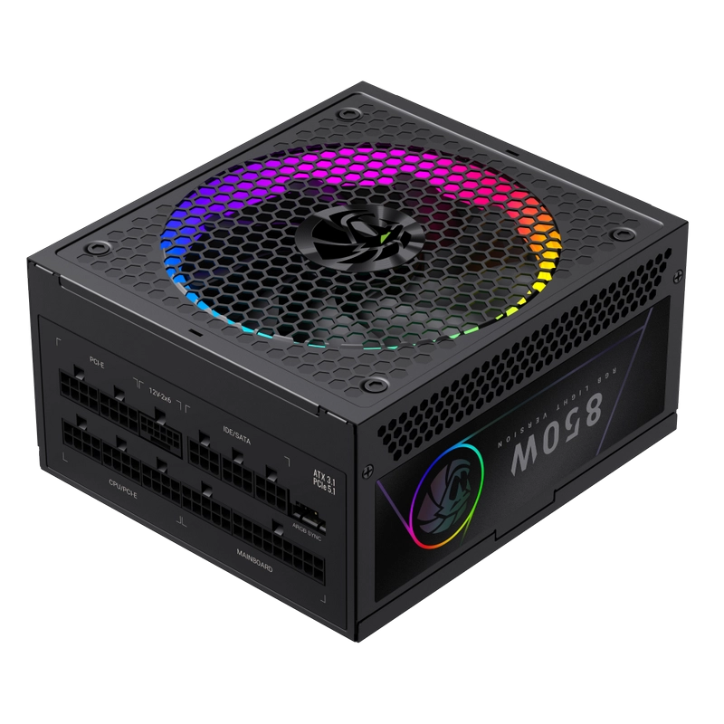 Блок питания для компьютеров Gamemax RGB-850G PRO ATX Черный