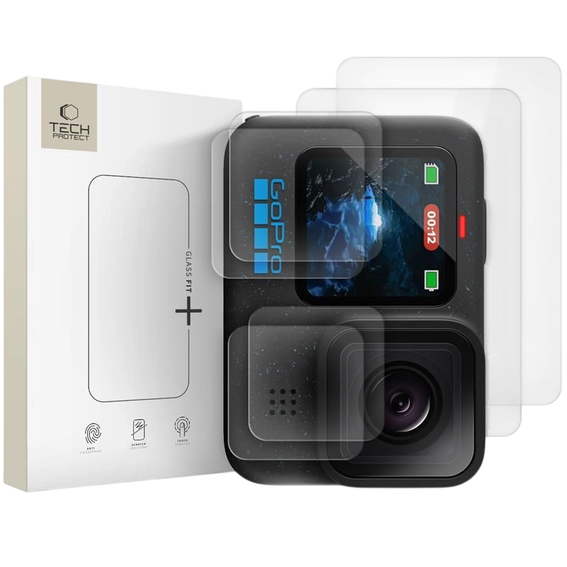 Экшн-камера Tech Protect Hartowane Glass Fit 2-Set GoPro Прозрачный