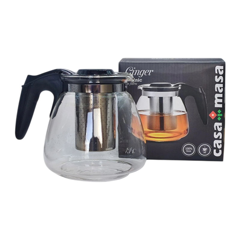 Ceainic cu infuzor CasaMasa 136-C Ginger Negru
1.1 l | Sticlă | Plastic