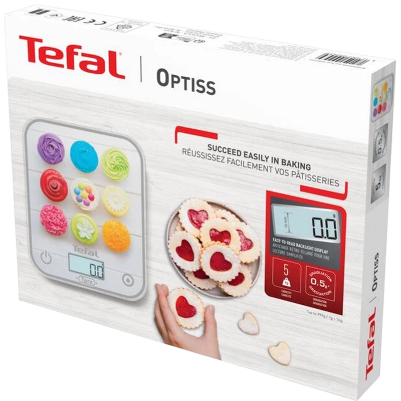 Электронные кухонные весы Tefal BC50D4V0 Серый