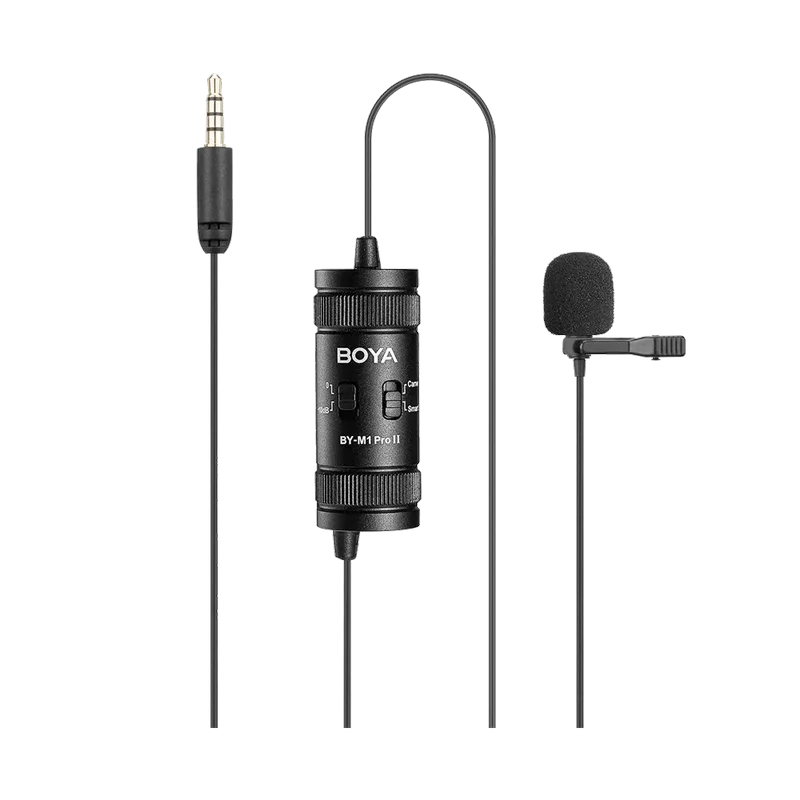 Портативный записывающий микрофон Boya BY-M1 Pro II Проводной аналоговый Черный
