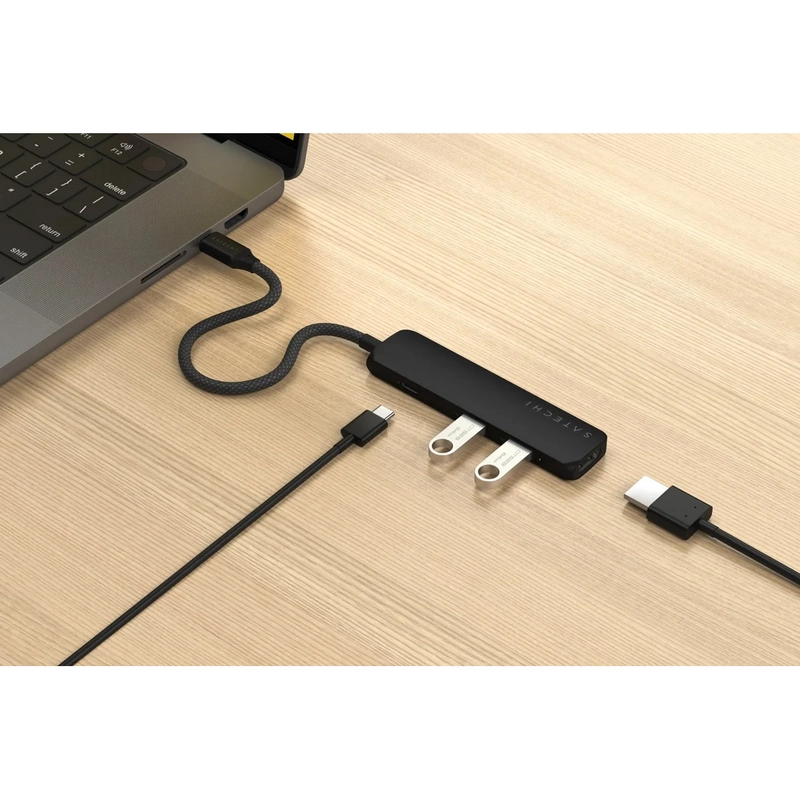 Stație Docking Satechi Slim multiport 4-in-1 USB-C Negru
10 Gbps | USB Type-C