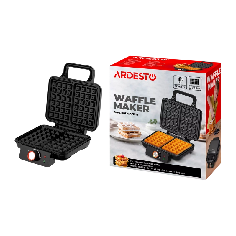 Вафельница Ardesto SM-L100LWAFFL Чёрный