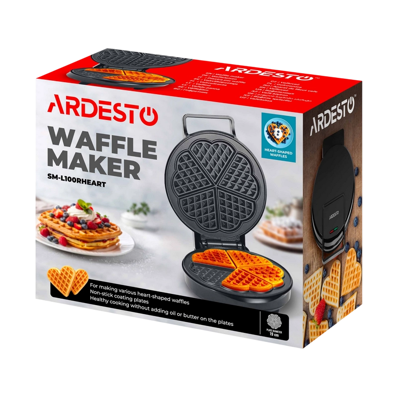 Вафельница Ardesto SM-L100RHEART Чёрный