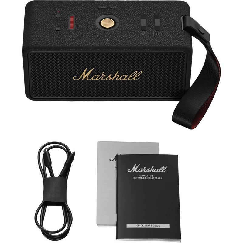 Портативная колонка Marshall Middleton II Чёрный | Латунный