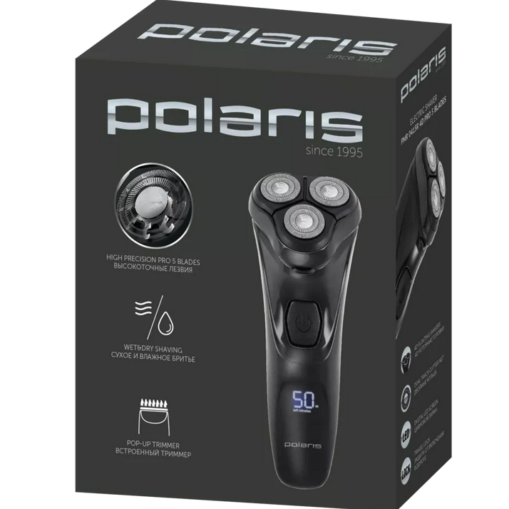 Электробритва мужская Polaris PMR 0415R Чёрный