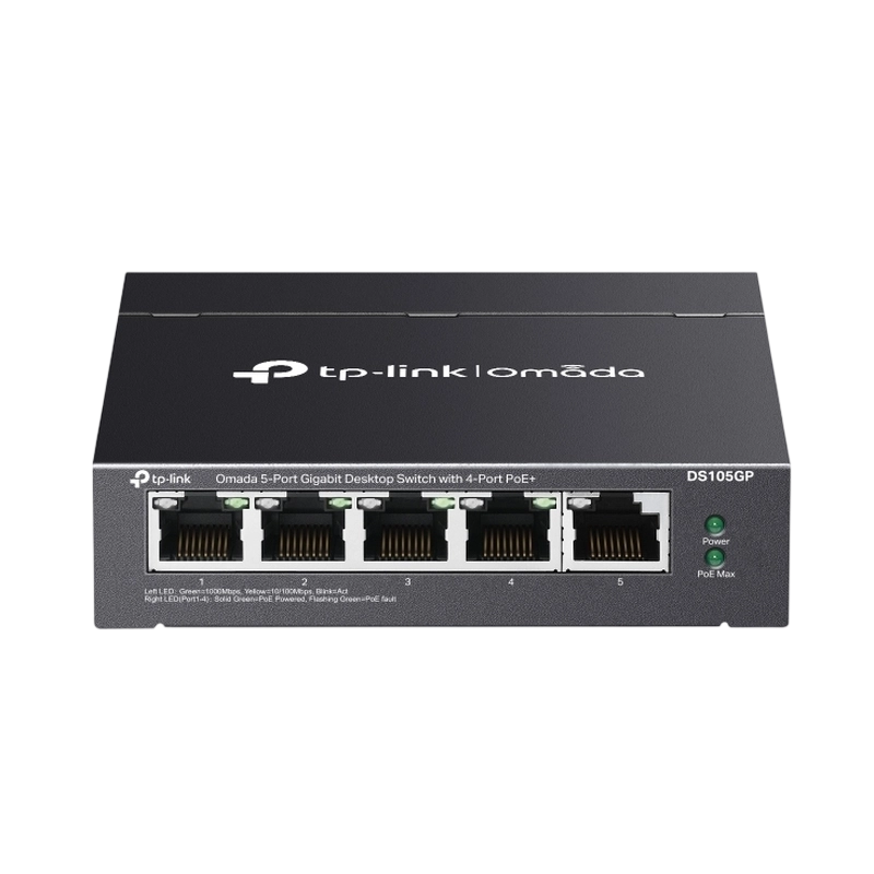 Купить  PoE Оборудование - PoE коммутатор TP-LINK DS105GP Черный..