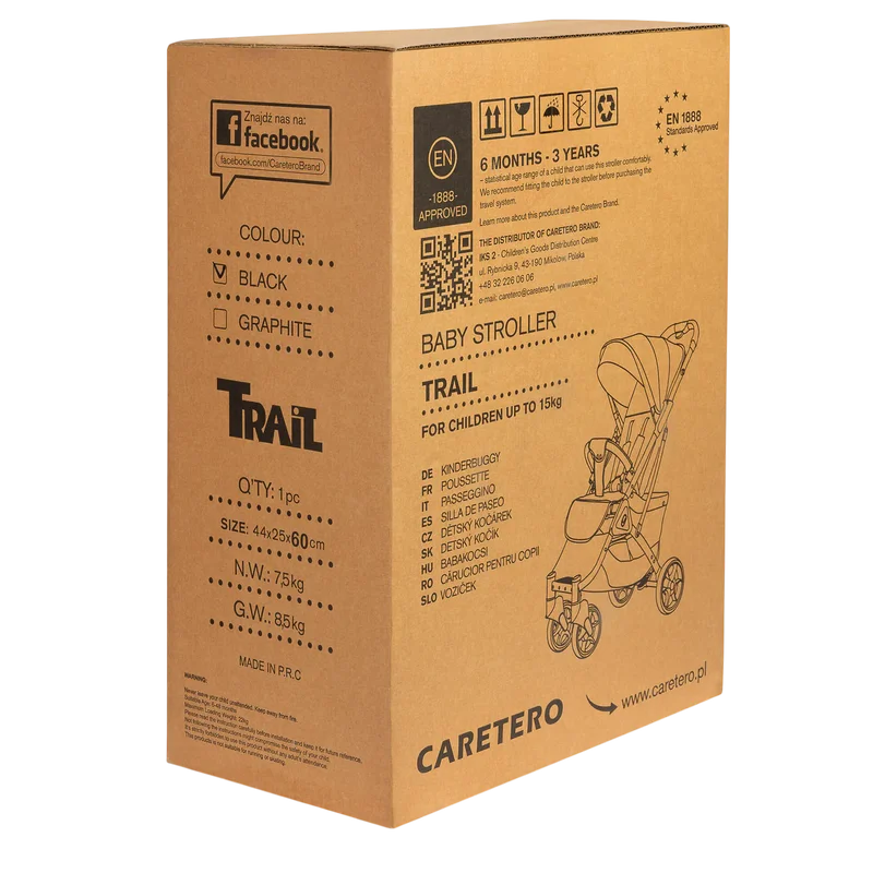 Cărucior Caretero Trail Negru
6 luni +