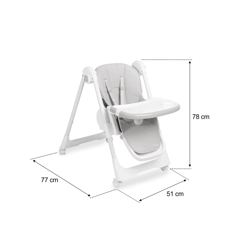Scaun de hrănire Caretero Megalo Gri
6 luni + | Piele artificială Oțel