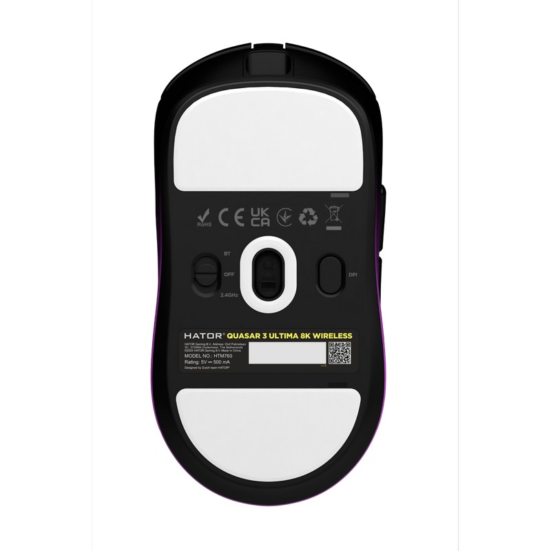 Gaming Mouse HATOR Quasar 3 Ultima 8K Wireless Negru | Violet
Optical | 30000 dpi | Cu fir,Fără fir