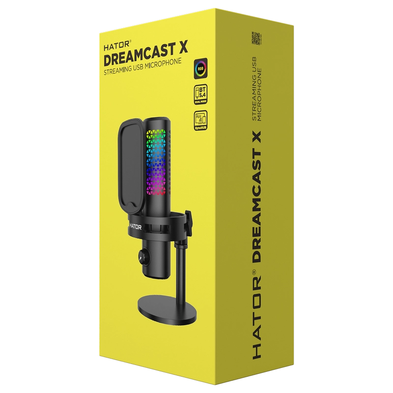 Компьютерный микрофон HATOR Dreamcast X RGB Проводной аналоговый Черный