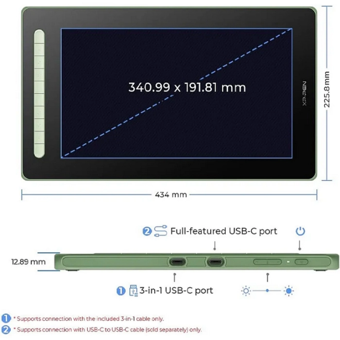 Графический планшет XP Pen Artist 16 (Gen 2) Зелёный