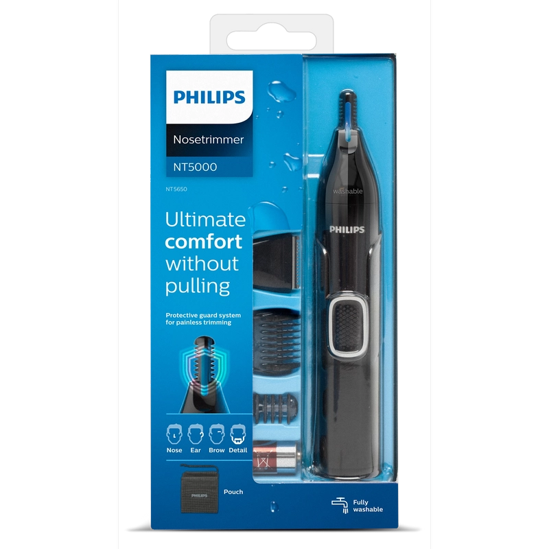 Trimmer pentru bărbați Philips NT5650/16 Negru
Baterii | 3 mm | 5 mm
