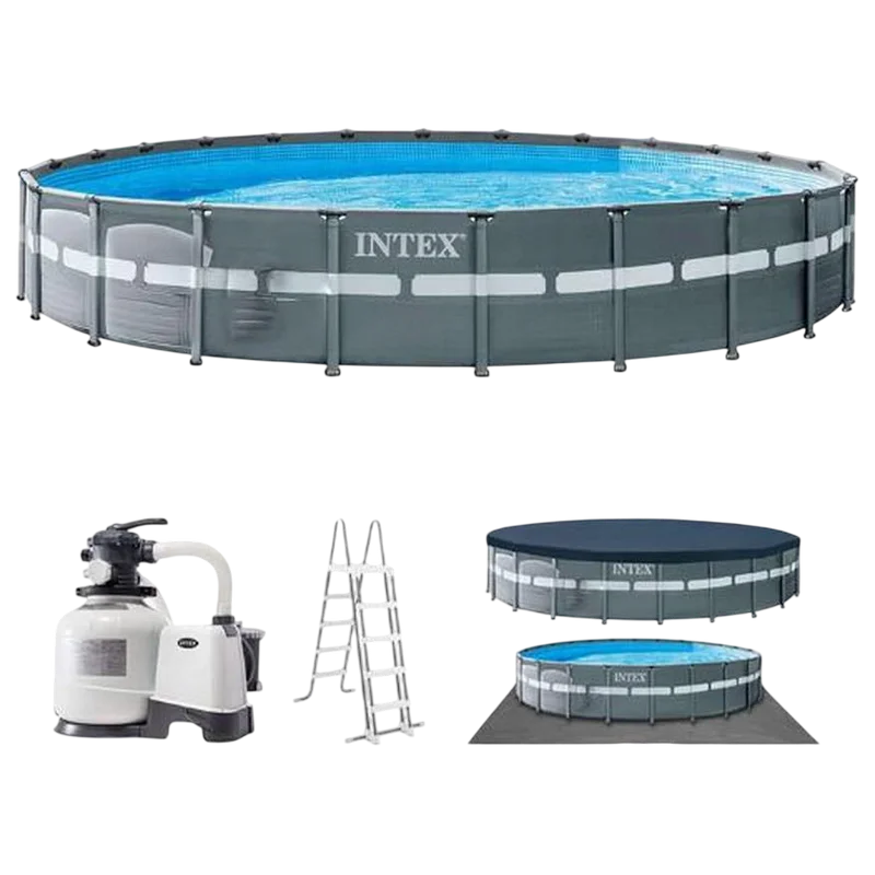 Piscină cu cadru metalic Intex Ultra XTR Frame 26340 Gri
Rotund | PVC