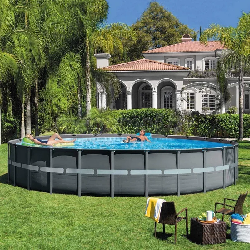 Piscină cu cadru metalic Intex Ultra XTR Frame 26340 Gri
Rotund | PVC