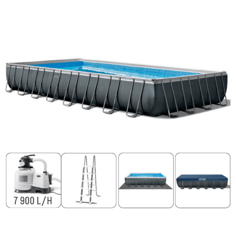 Piscină cu cadru metalic Intex Ultra XTR Frame 26364 Antracit
Dreptunghi | PVC
