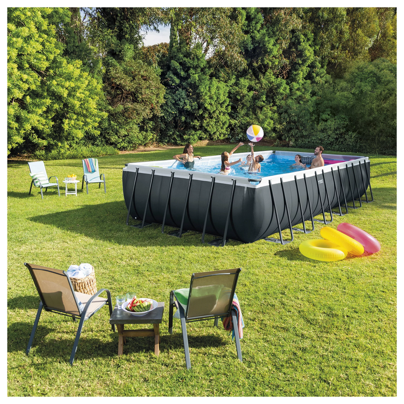 Piscină cu cadru metalic Intex Ultra XTR Frame 26364 Antracit
Dreptunghi | PVC
