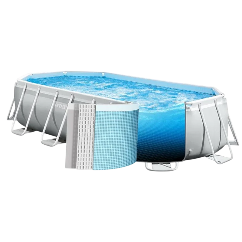 Piscină cu cadru metalic Intex Prism Frame 26796 Gri deschis
Oval | PVC