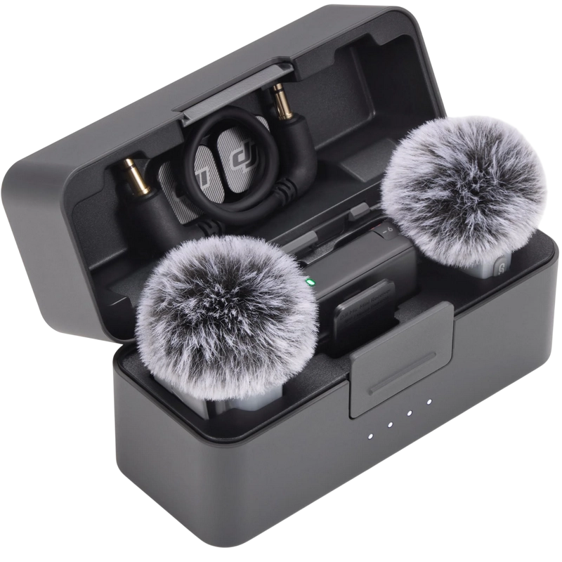 Портативный записывающий микрофон DJI Mic Mini 2 (2 TX + 1 RX + Charging Case) Беспроводной Черный